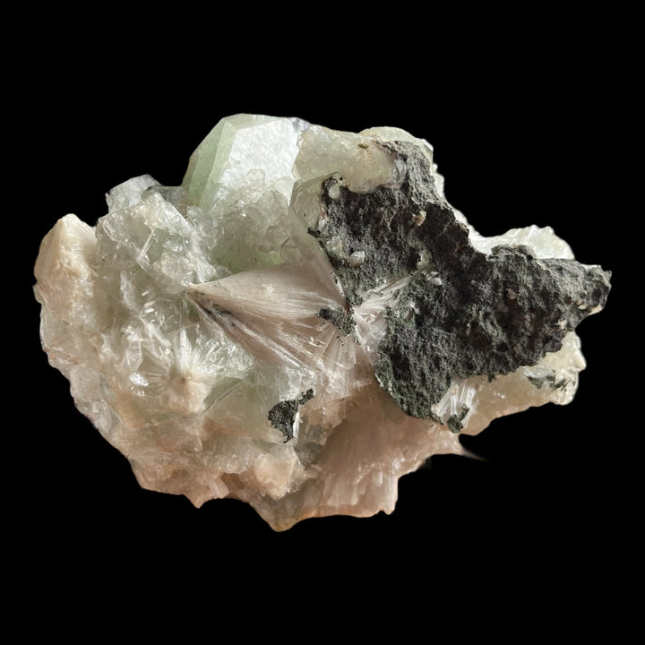 Grüner Fluorapophyllit und Scolecit Maharashtra Indien DA179