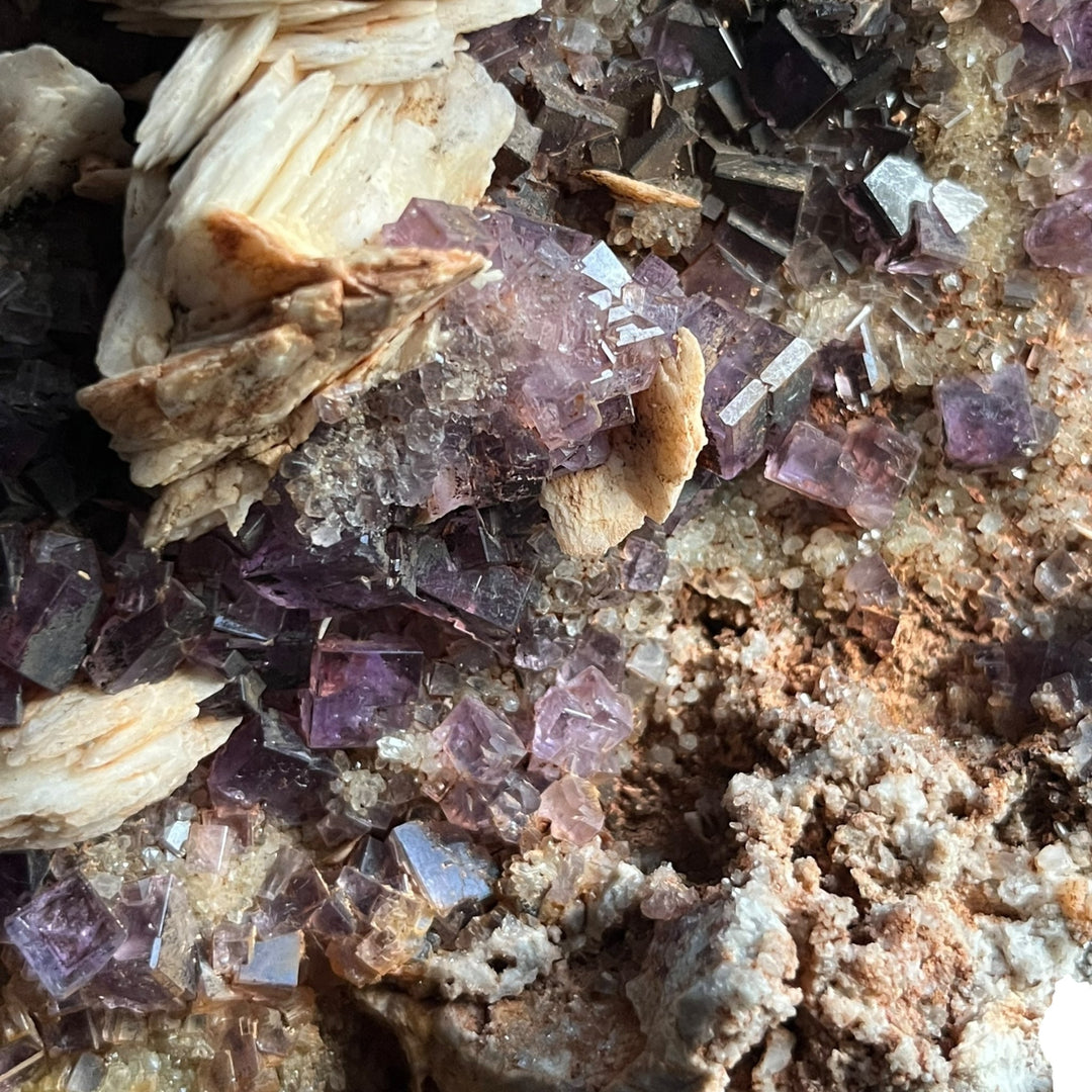 Fluorit, Baryt und Quarz, La Cabana Berbes, Spanien DR153