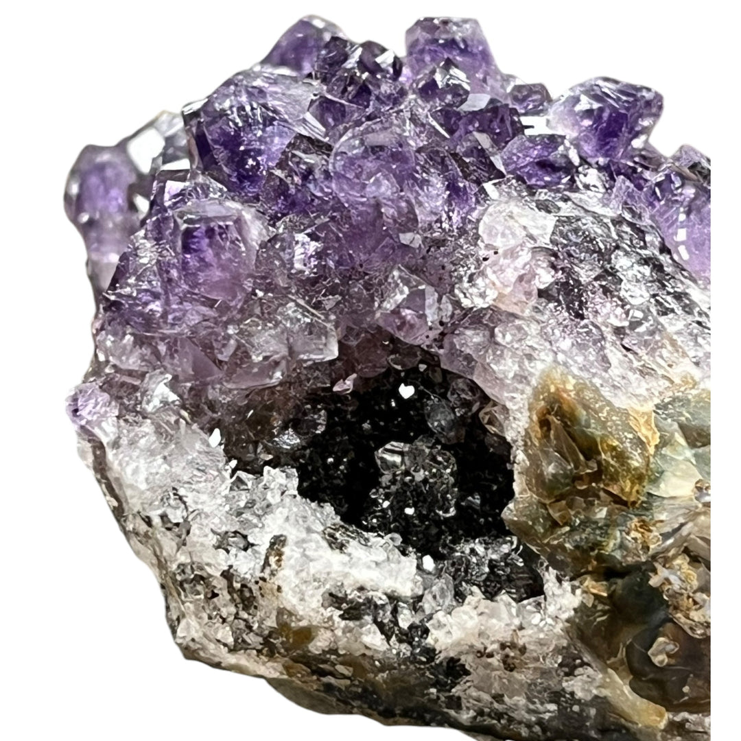 Phantom amethyst druse, quartz and hematite, Brazil AM56