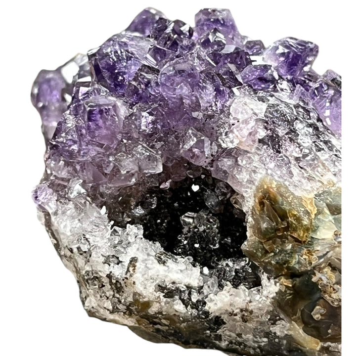 Phantom amethyst druse, quartz and hematite, Brazil AM56