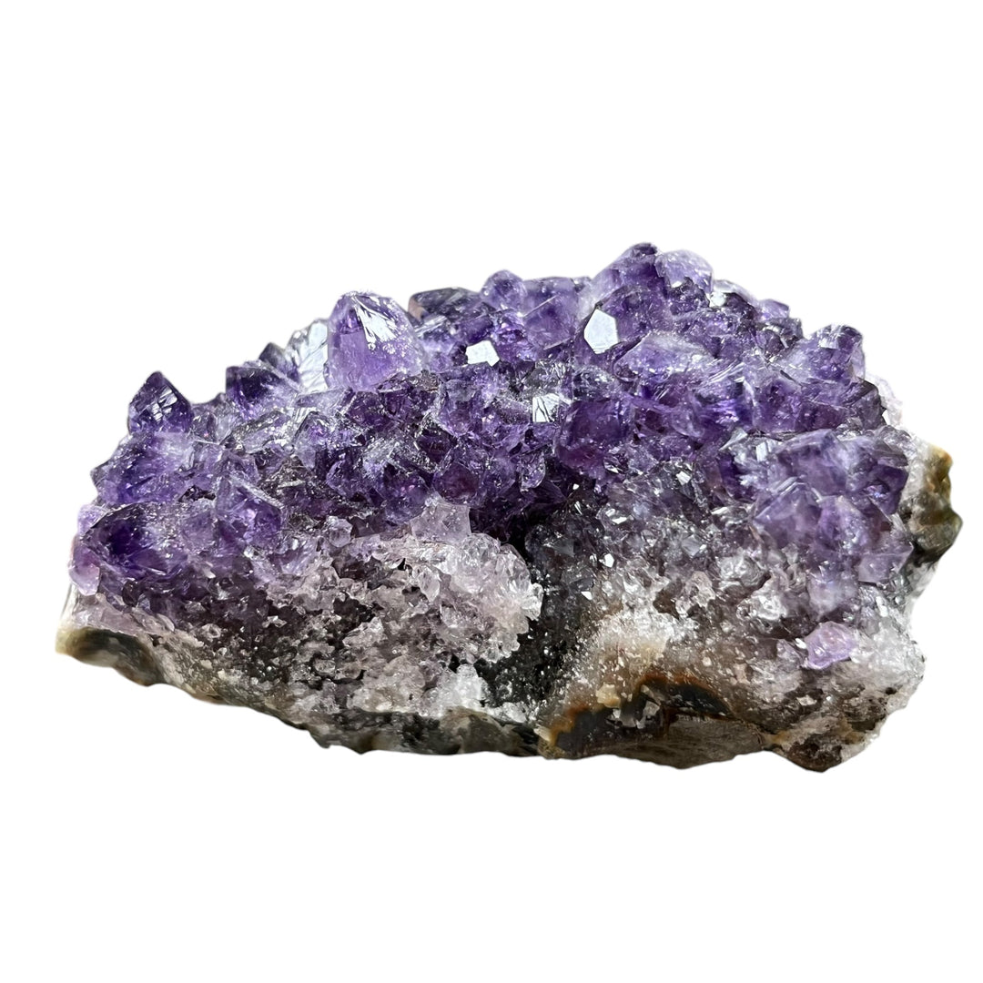 Phantom amethyst druse, quartz and hematite, Brazil AM56