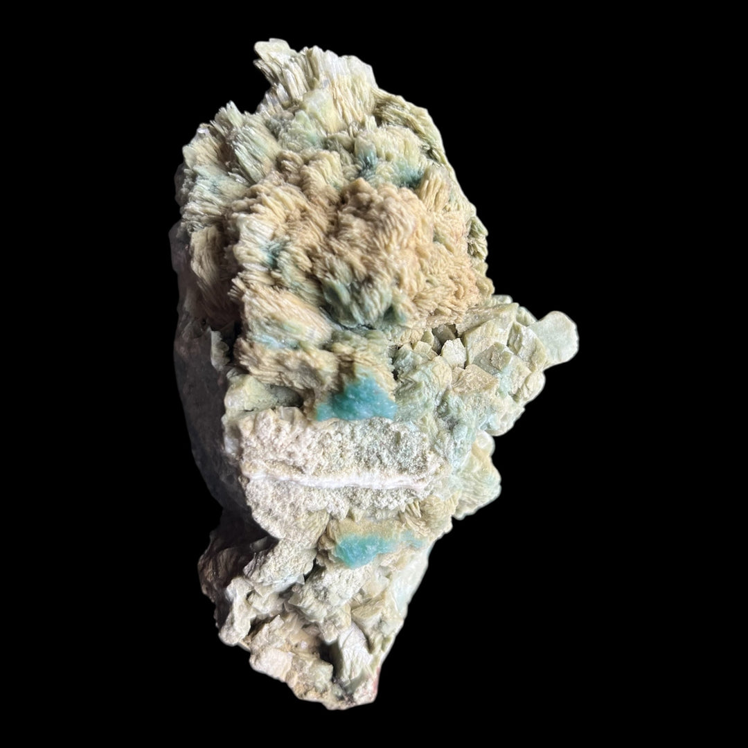 Celadonit in Heulandit, Stilbit Nashik Indien DW209