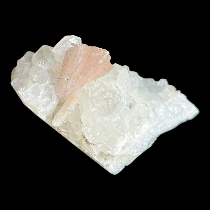 Pink Heulandite on Apophyllite, India, DW195