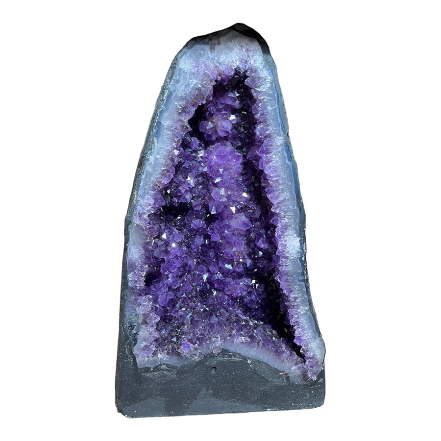 Géode Améthyste inclusions goethite Brésil 18kg