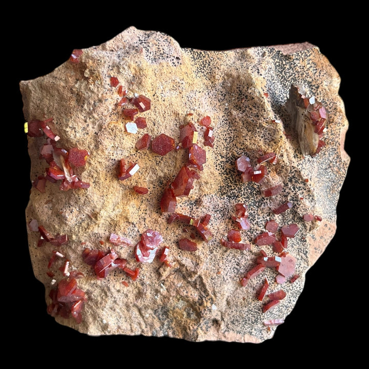 Vanadinite and barite Mibladen Morocco M18W137