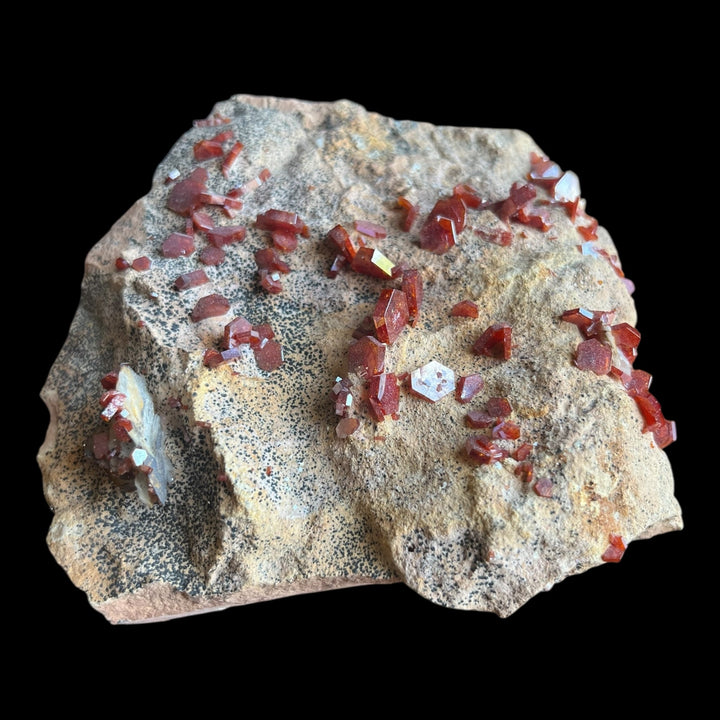 Vanadinite and barite Mibladen Morocco M18W137