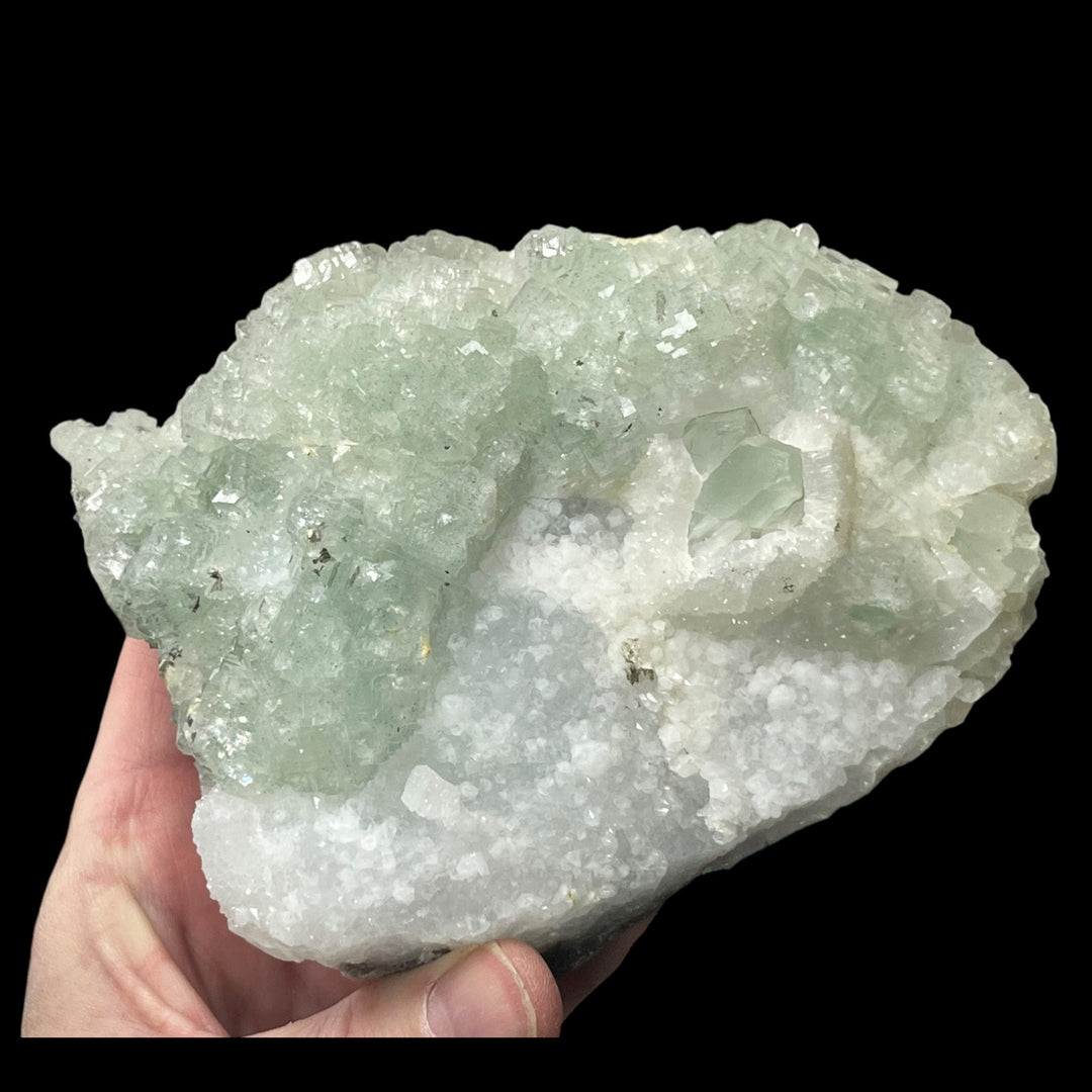 Green polysynthetic fluorite, quartz Fontsante Var France DR131