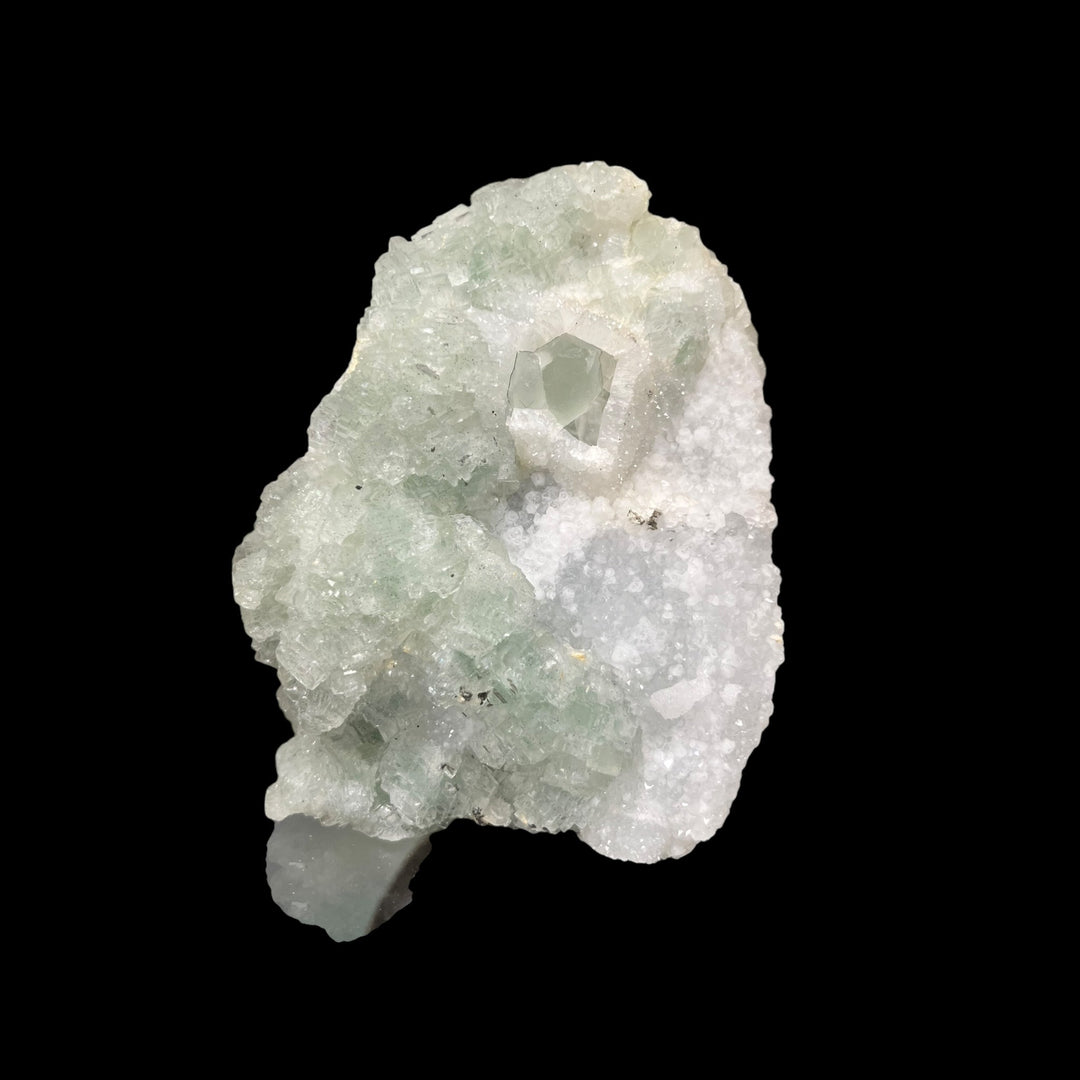 Green polysynthetic fluorite, quartz Fontsante Var France DR131
