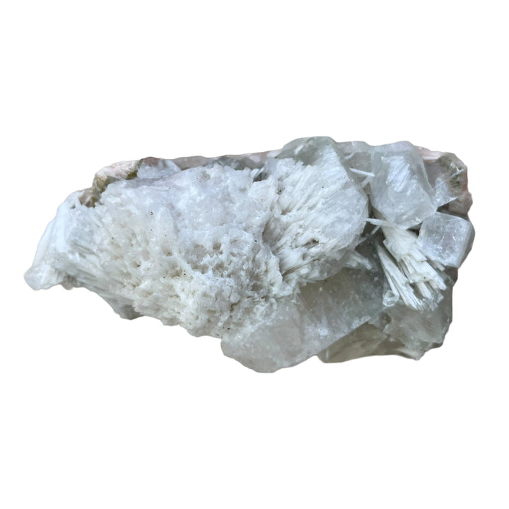 SCOLECITE and apophylite on stilbite Maharashtra India M18W88