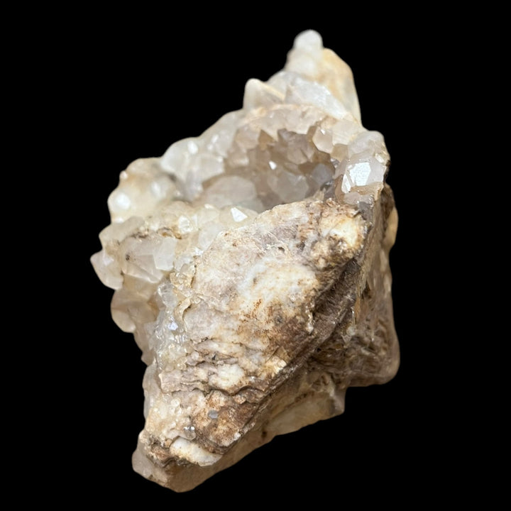 Quartz on barite/mimetite, Alligny en Morvan, France DR35