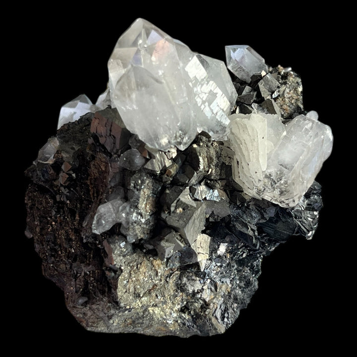 Arsenopyrite pyrite psm pyrrhotite quartz and calcite trepca Kosovo M18S183