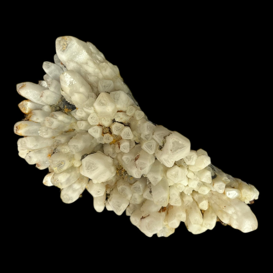 Calcite-covered quartz from Cavnic, Romania, DA36