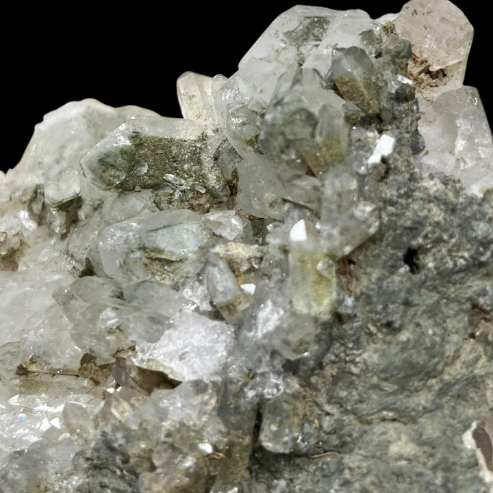 Chloritischer Quarz, Les 2 Alpes, Frankreich DR166