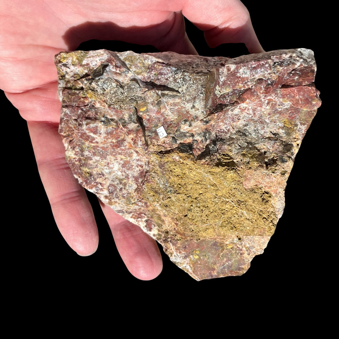 Quartz hématoide rouge avec calcite Maroc