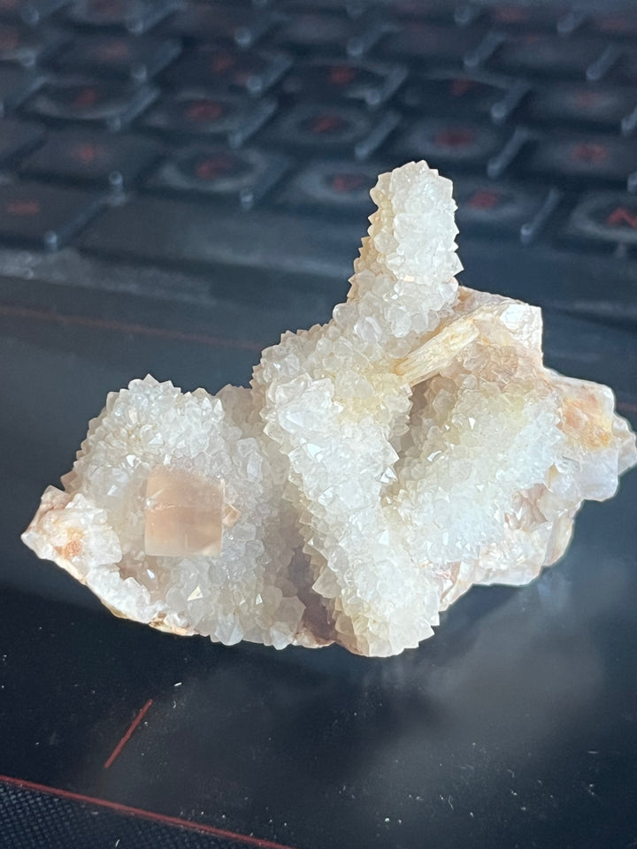 Fluorite rosée quartz baryte Marsanges Haute Loire France