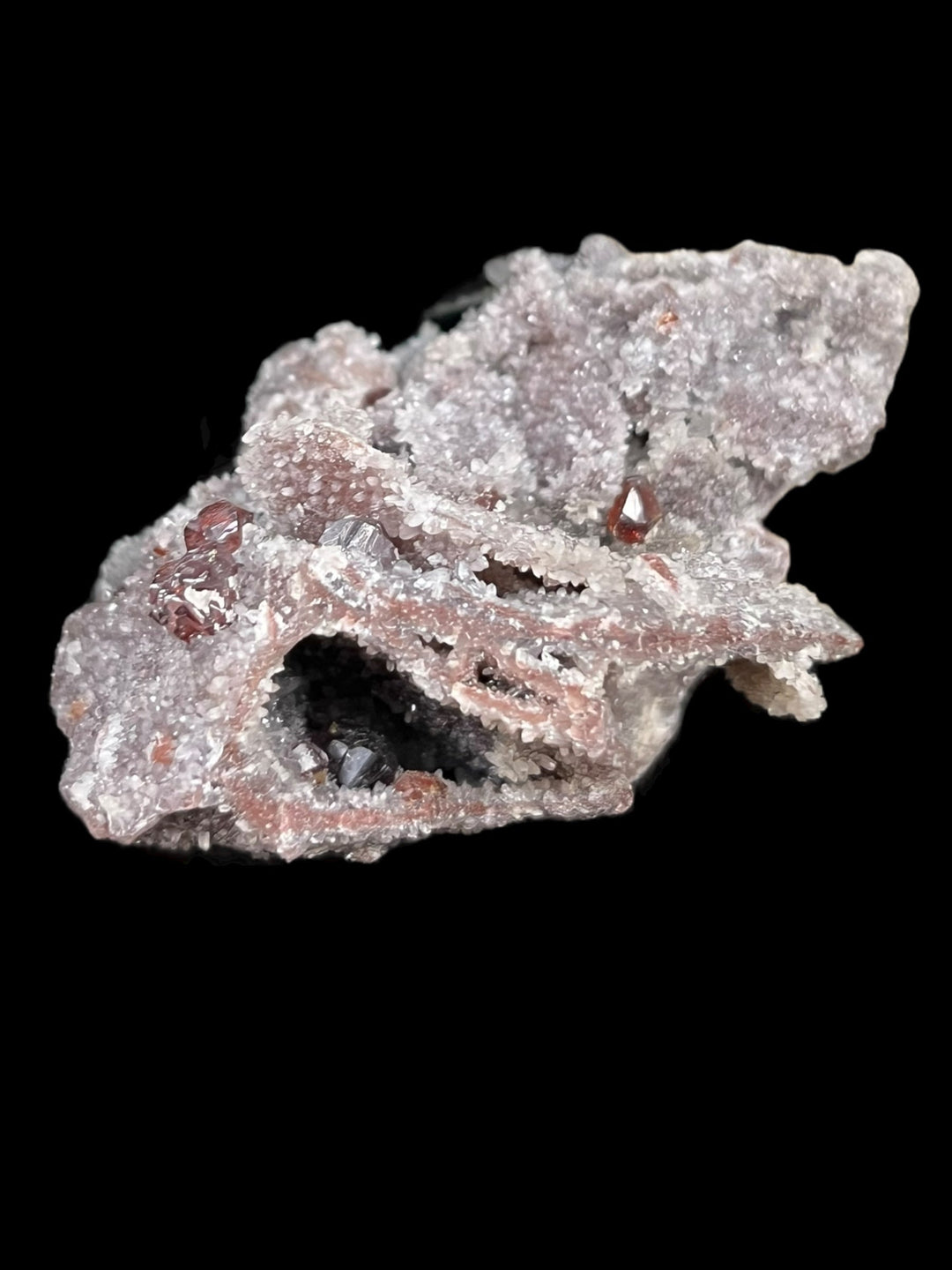 Sphalerite on quartz, Shuikoushan, Hunan, China DA205
