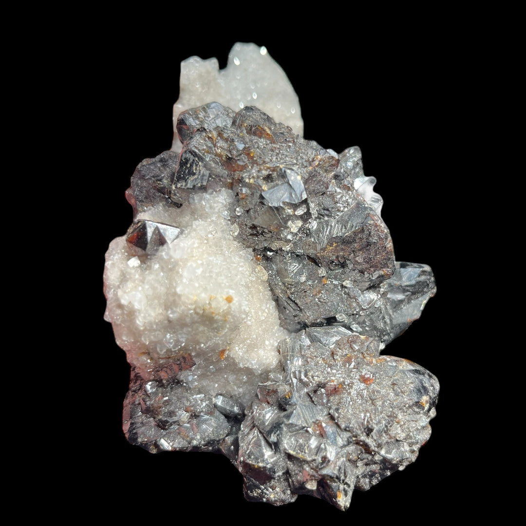 Sphalerit auf Quarz, Elmwood-Mine, Tennessee, USA, DR289