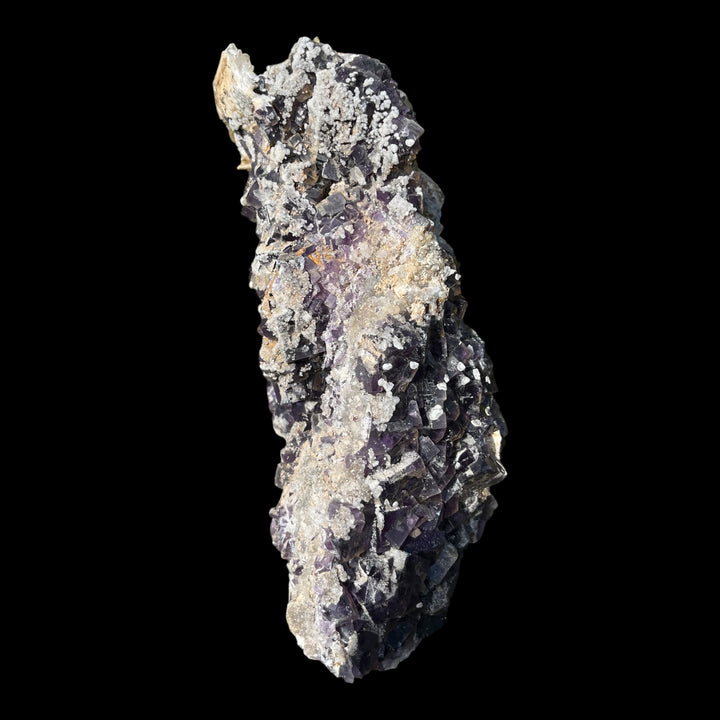 Fluorite violette baryte, quartz herkimer pseudo La Cabana berbes Espagne 21x18 cm