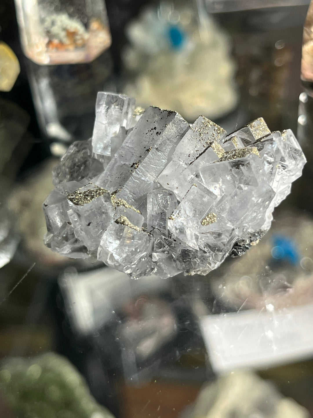 Fluorite incolore + pyrite Espagne FLS21