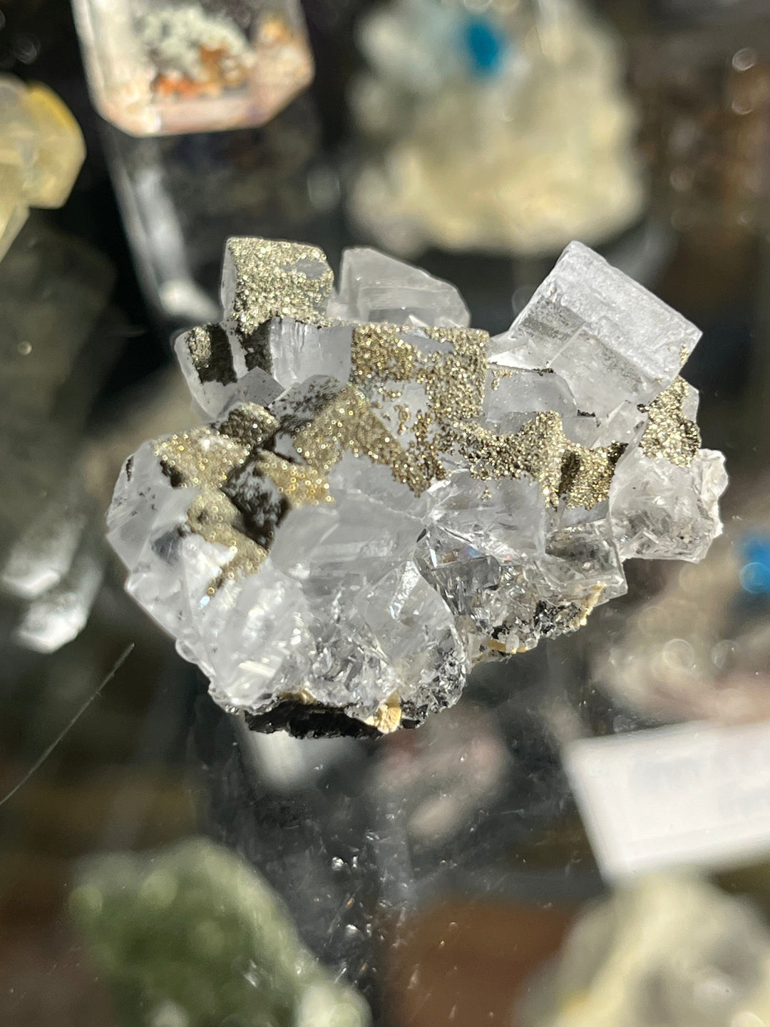 Fluorite incolore + pyrite Espagne FLS21