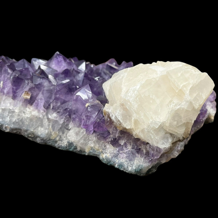 Large Amethyst Druse with Calcite Uruguay