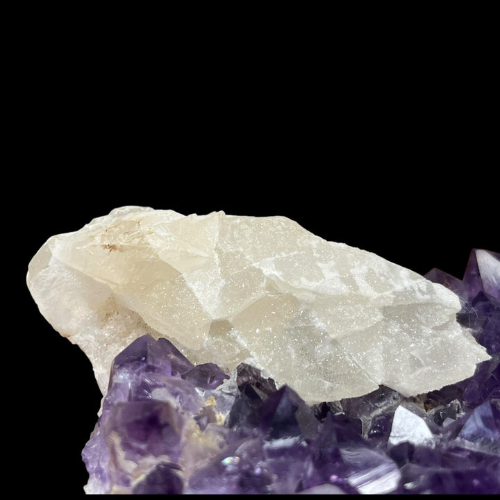 Large Amethyst Druse with Calcite Uruguay