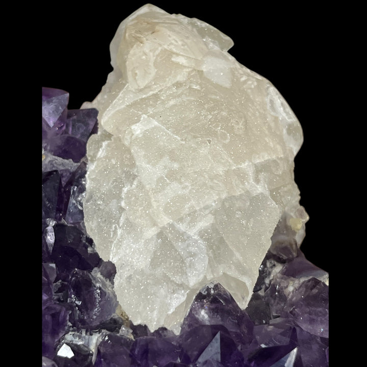 Large Amethyst Druse with Calcite Uruguay