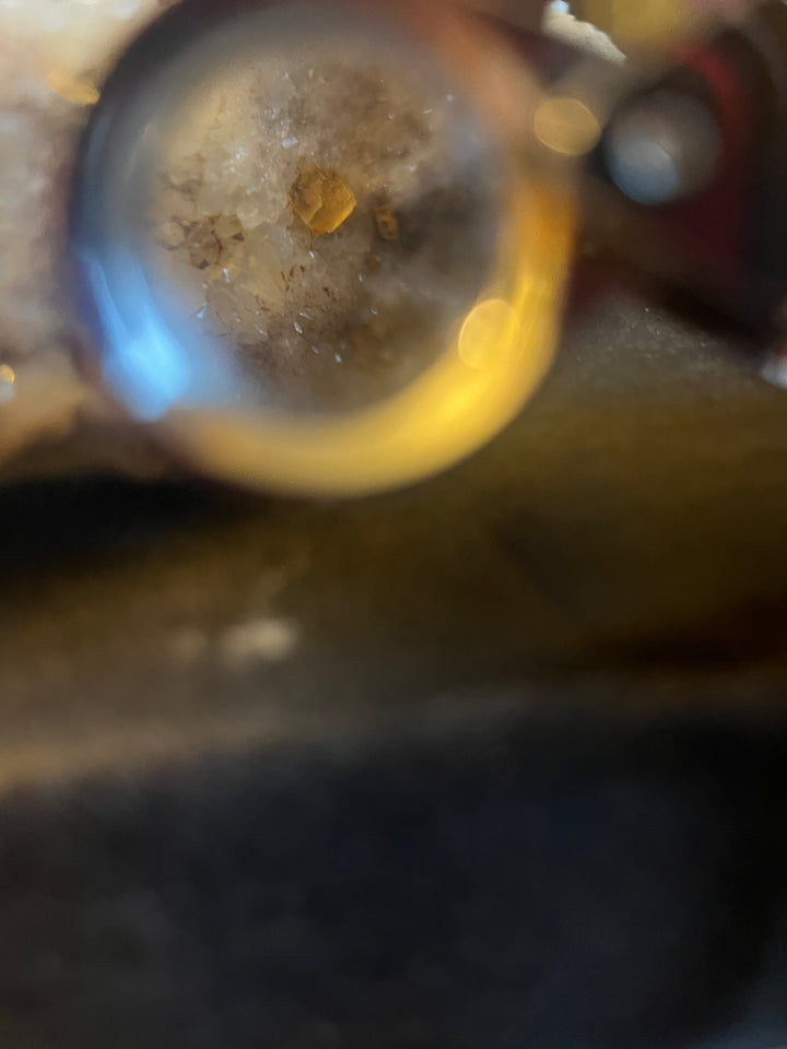 Quartz + honey yellow fluorite DR34
