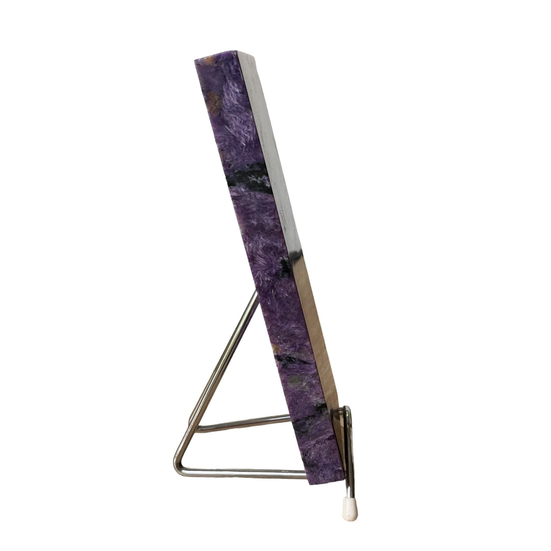 Polished charoite slab from Siberia, 1.178 kg