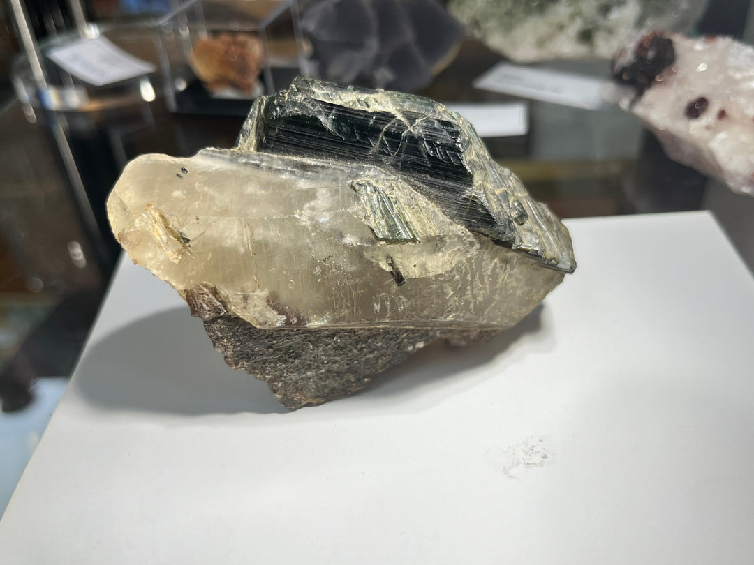 Epidote on quartz, Minas Gerais, Brazil C37