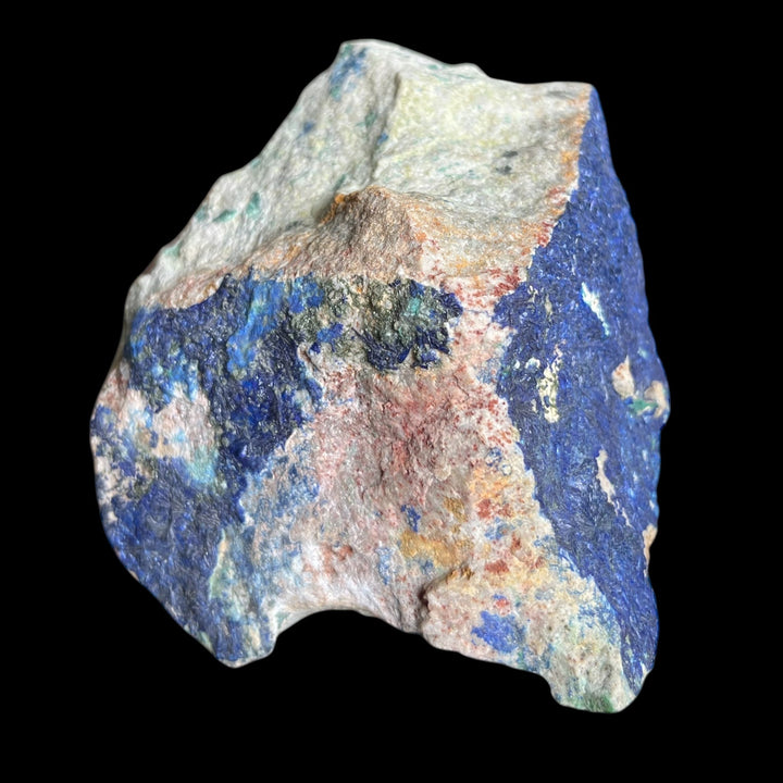 Azurit, Olivenit, Bayldonit, Lampadit, Cap Garonne, Frankreich, DB35