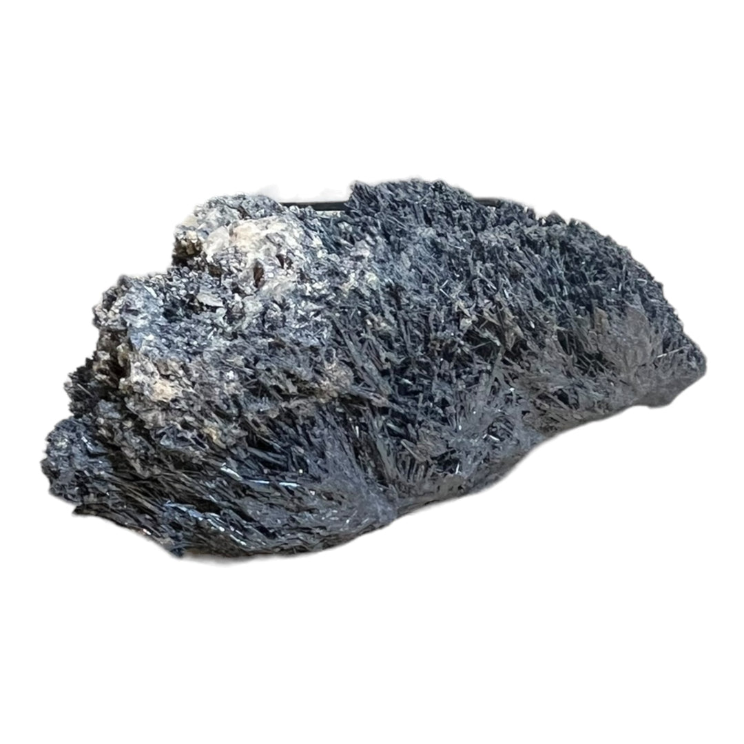 Stibnite avec rosettes de baryte Herja mine, Maramures, Roumanie 1,3kg