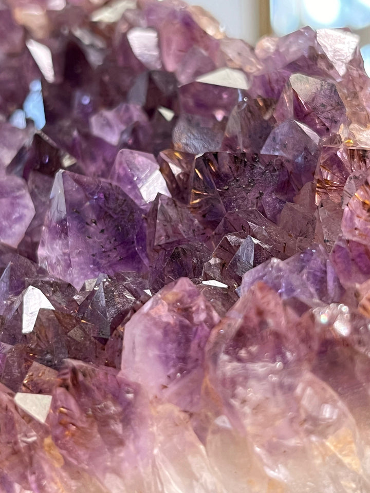 Rutil-Amethyst-Druse, 1,3 kg, Rio Grande do Sul, Brasilien