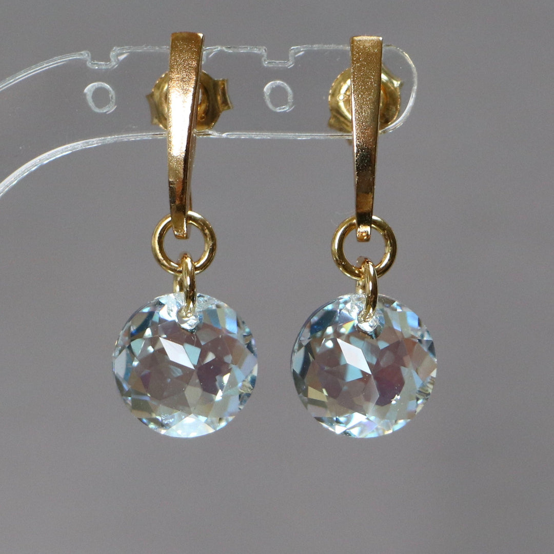 TEMPLATE Boucles d'oreilles, cristaux Swarovski, argent doré, cristal SH, BONBON
