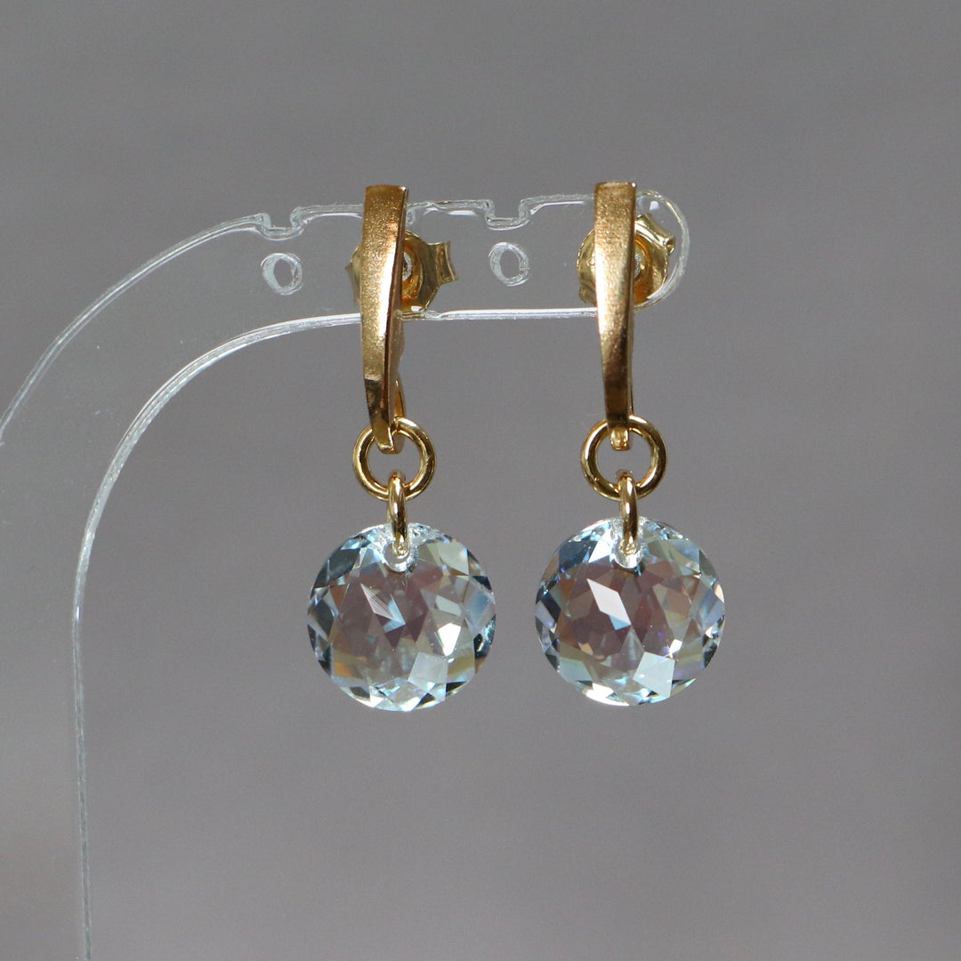 TEMPLATE Boucles d'oreilles, cristaux Swarovski, argent doré, cristal SH, BONBON
