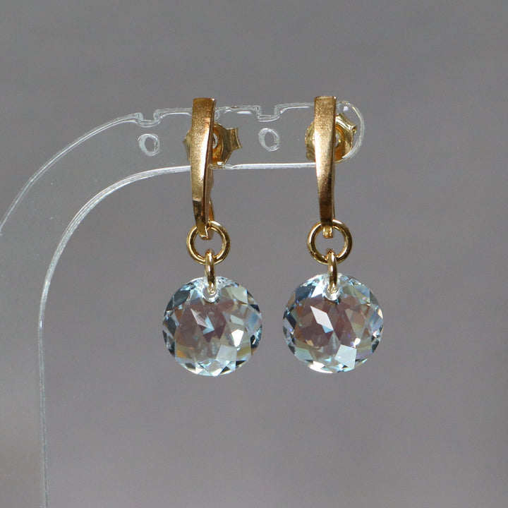 TEMPLATE Boucles d'oreilles, cristaux Swarovski, argent doré, cristal SH, BONBON