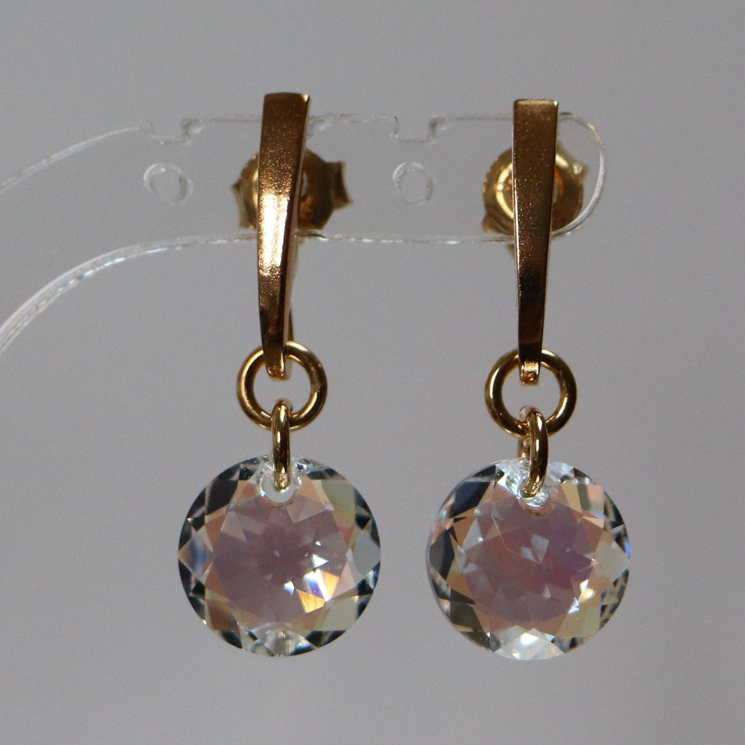 TEMPLATE Boucles d'oreilles, cristaux Swarovski, argent doré, cristal SH, BONBON