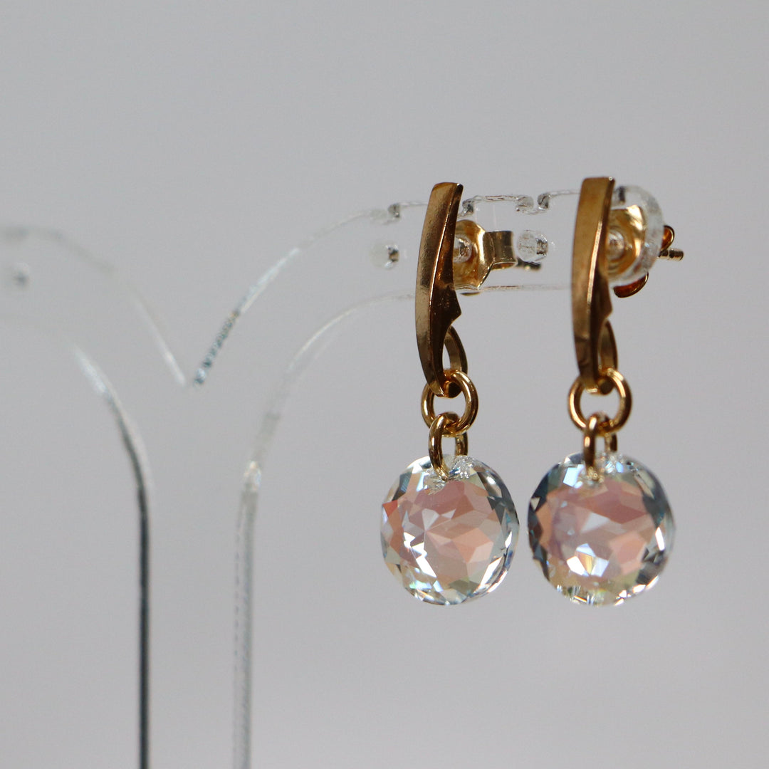 TEMPLATE Boucles d'oreilles, cristaux Swarovski, argent doré, cristal SH, BONBON