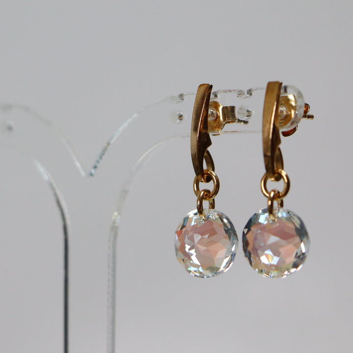 TEMPLATE Boucles d'oreilles, cristaux Swarovski, argent doré, cristal SH, BONBON