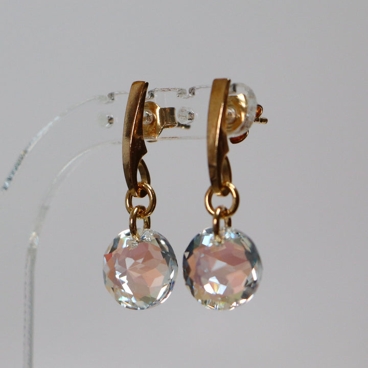 TEMPLATE Boucles d'oreilles, cristaux Swarovski, argent doré, cristal SH, BONBON