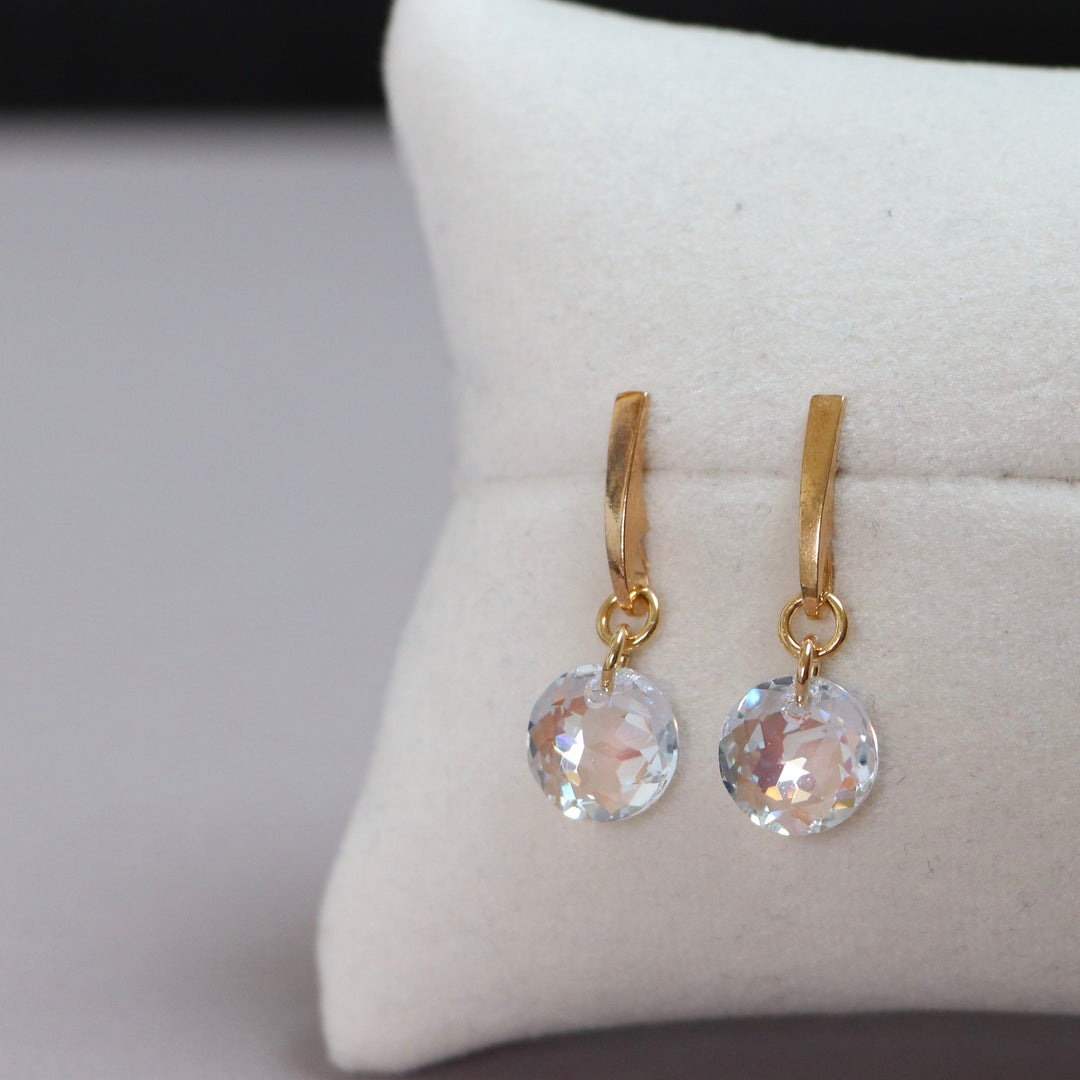 TEMPLATE Boucles d'oreilles, cristaux Swarovski, argent doré, cristal SH, BONBON