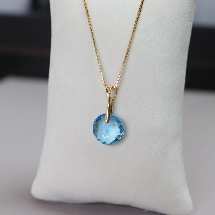Boucles d'oreilles, cristaux Swarovski, argent doré, bleu aquamarine, BONBON
