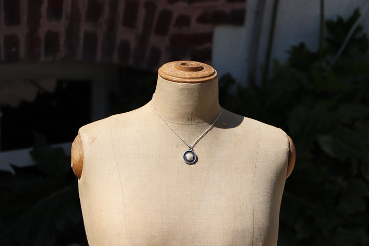 Anhänger mit fossiler Koralle, aus Silber, SL-N028