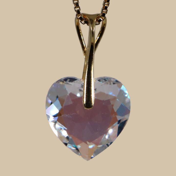 Collier avec cristaux Swarovski, cristal SH, argent, HEART