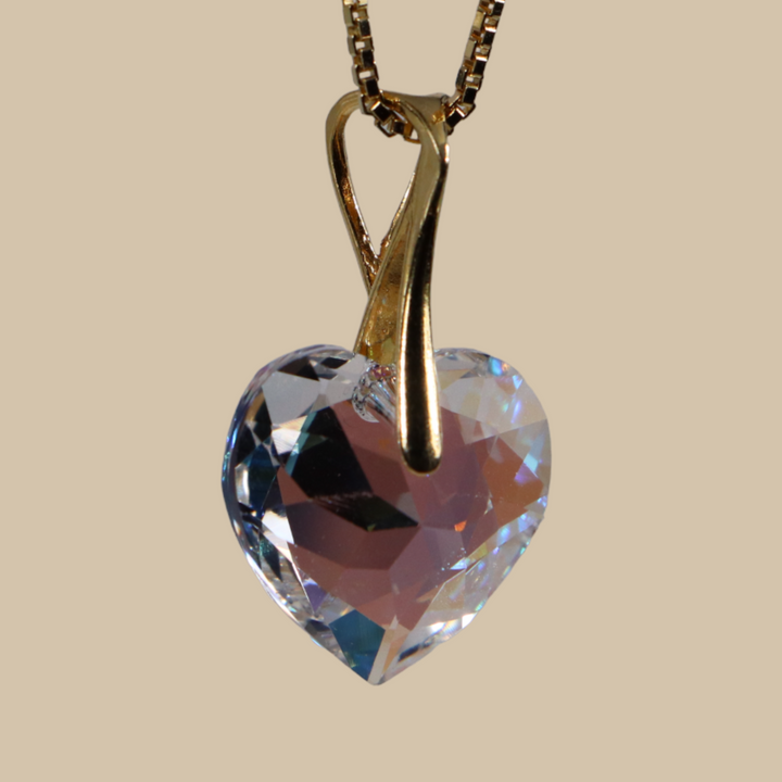 Collier avec cristaux Swarovski, cristal SH, argent, HEART