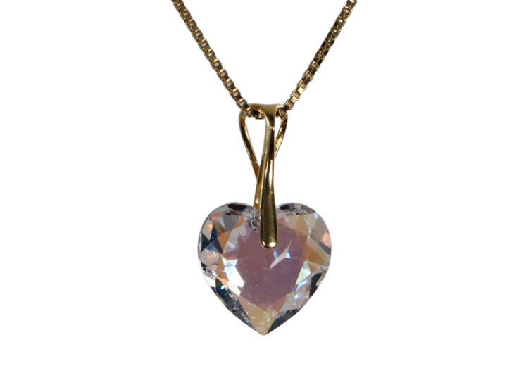 Collier avec cristaux Swarovski, cristal SH, argent, HEART