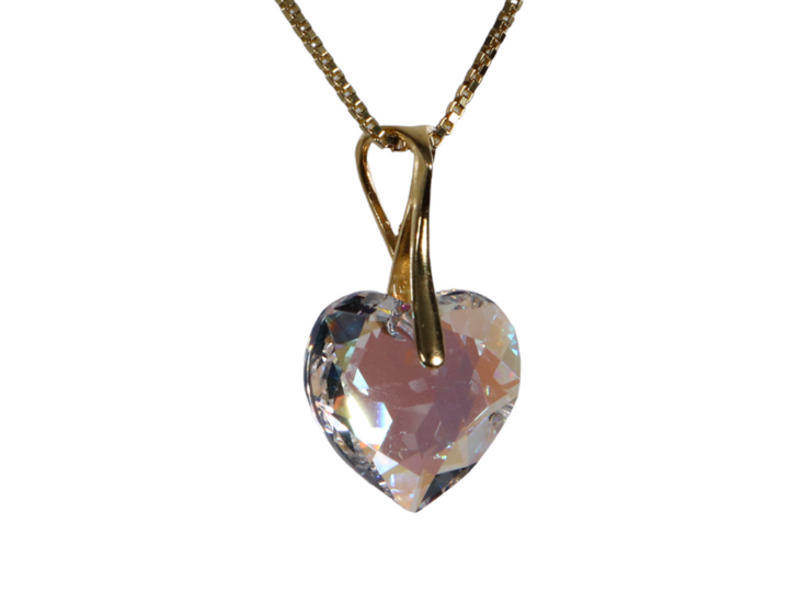 Collier avec cristaux Swarovski, cristal SH, argent, HEART