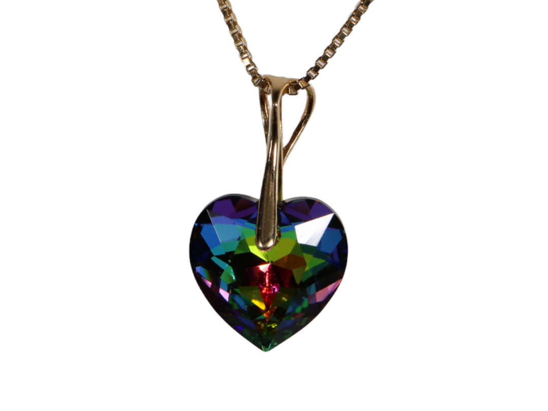 Collier avec cristaux Swarovski, VMD, argent, HEART