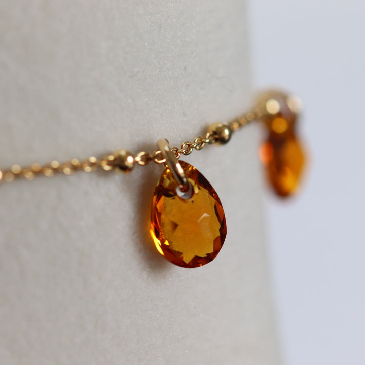 Bracelet  avec cristaux Swarovski, collection RAIN, 203, argent doré