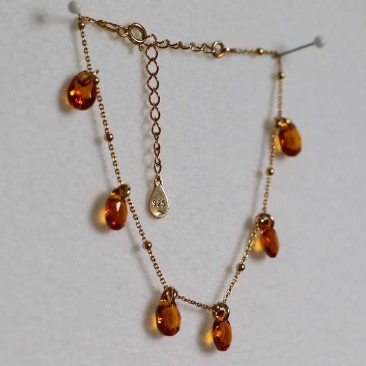 Bracelet  avec cristaux Swarovski, collection RAIN, 203, argent doré